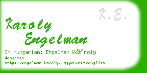 karoly engelman business card